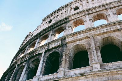 Low angle view of colisseum