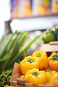 Close-up of vegetables on table