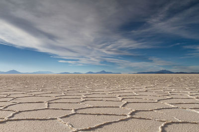 Scenic view of salt flat in bolivia