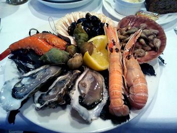 Close-up of served food