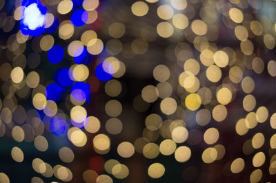 Defocused image of illuminated lights