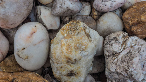 Full frame shot of pebbles for sale at market