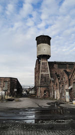 Water tower against sky