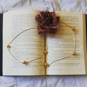 High angle view of text on book