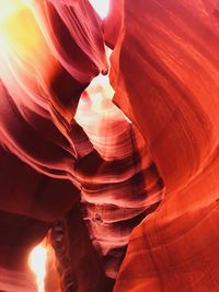 Low angle view of rock formation