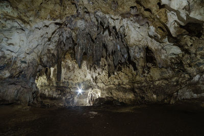 Rock formations in cave