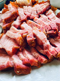 Close-up of meat in plate