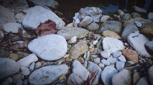 Pebbles on rocks