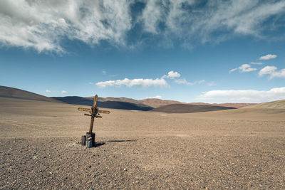 Scenic view of desert against sky