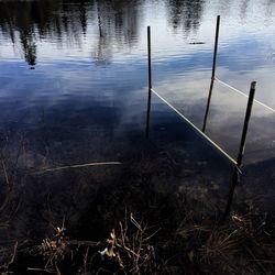 Reflection of lake in water