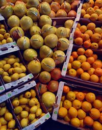 Full frame shot of fruits for sale at market stall