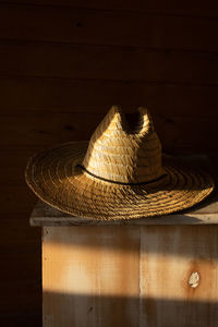 Hat on table