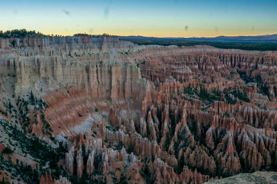 Panoramic view of rock formations