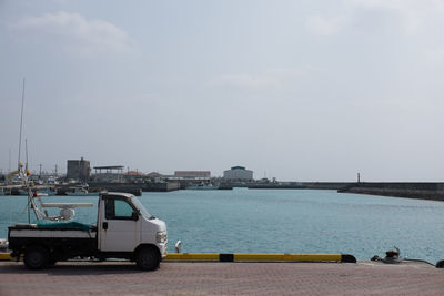 Boats in harbor