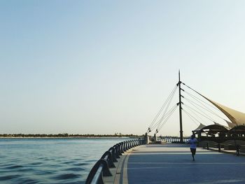 View of train against clear sky