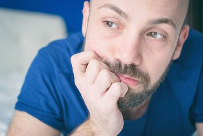 Close-up portrait of man