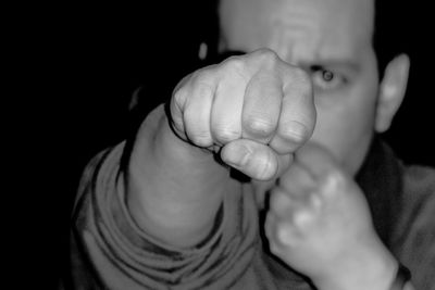 Close-up portrait of baby hand