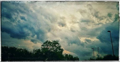 Low angle view of cloudy sky