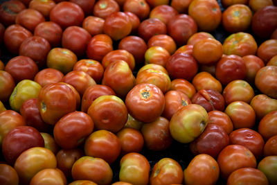 Full frame shot of oranges at market stall