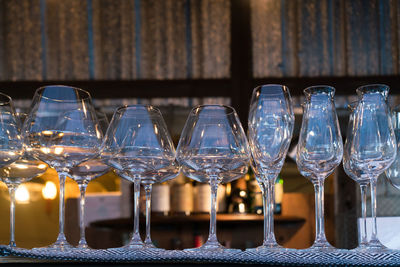 Close-up of wine glass on table