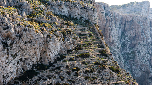 Rock formation on land