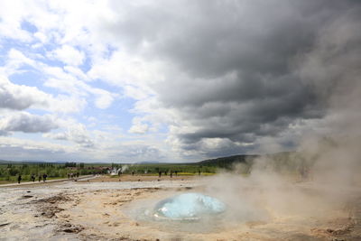 Scenic view of landscape against sky