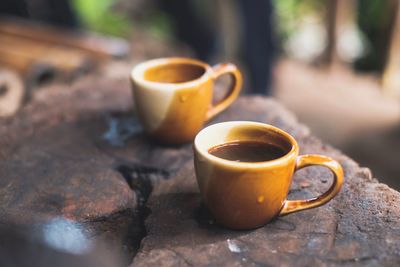 Close-up of coffee on table