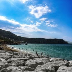 Scenic view of sea against sky