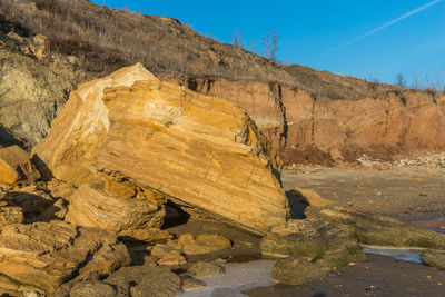 Rock formations on mountain