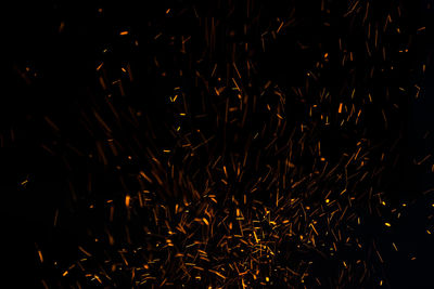 Full frame shot of fire in the dark