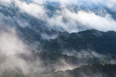 Low angle view of mountains against sky