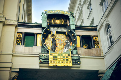 Low angle view of traditional building against sky