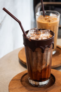 Close-up of coffee on table