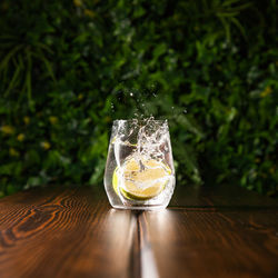 Close-up of drink on table