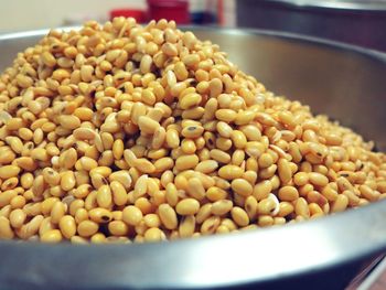 Close-up of beans in container