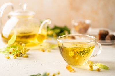 Close-up of drink on table