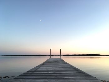 View of pier in sea