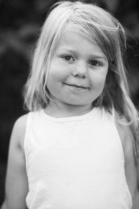 Portrait of girl looking at camera