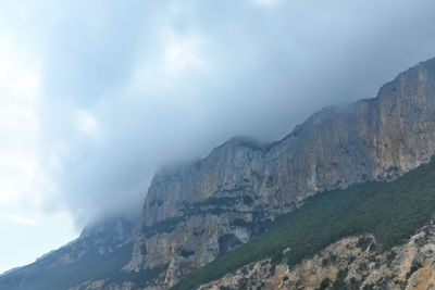 Scenic view of rocky mountains against sky