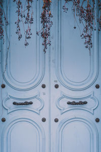 Detail shot of closed door