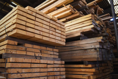 Low angle view of wooden structure