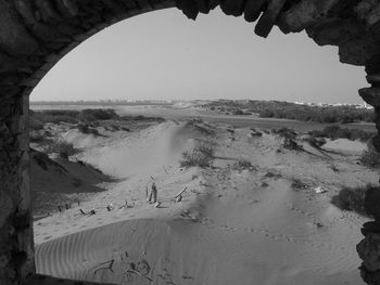 Scenic view of desert against sky