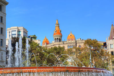 View of temple building against sky