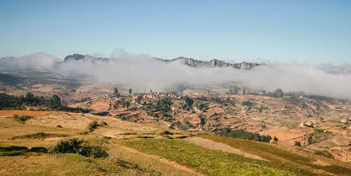 Aerial view of landscape against sky