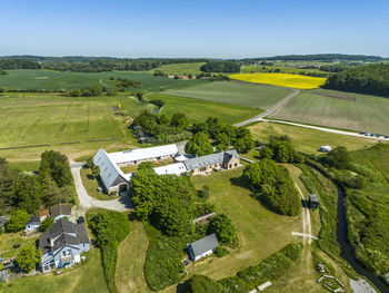 High angle view of landscape against sky