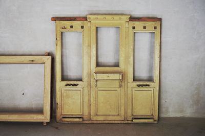 Closed door of old building