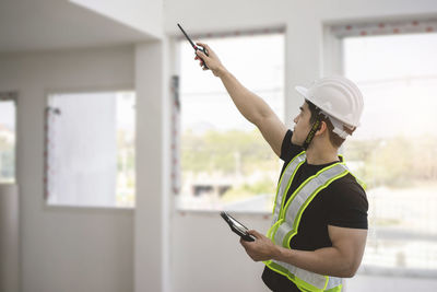 Man using mobile phone