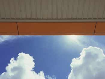 Low angle view of cloudy sky