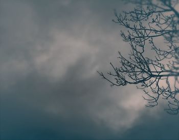 Low angle view of cloudy sky