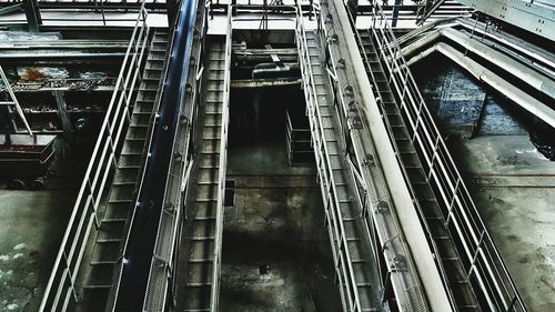 Low angle view of railroad tracks